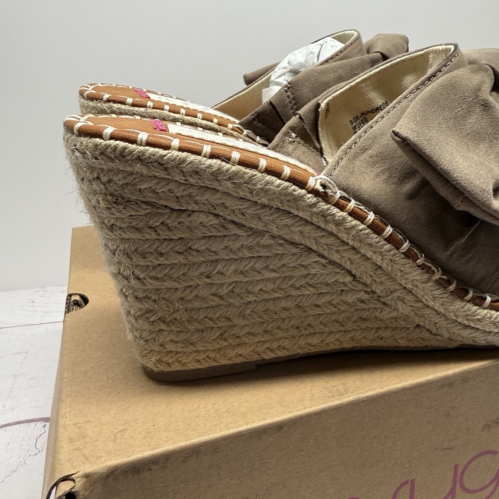 New Sugar Women's Hundreds Wedge Sandal Taupe Brown Size 9.5 WSF613 - Picture 5 of 12